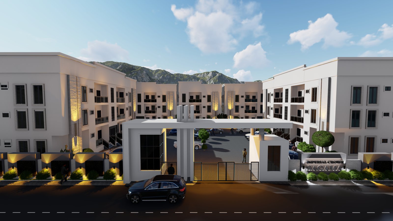 Syrol Homes courtyard-facing residential block
